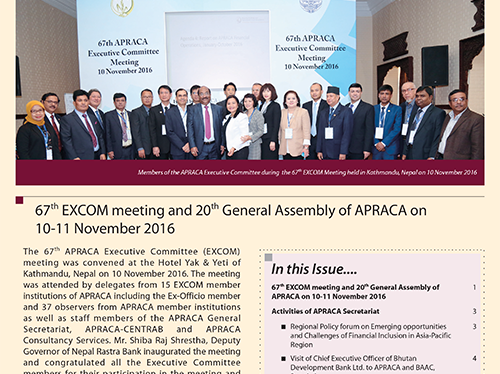 APRACA Newsletter Vol. 3 Issue 4