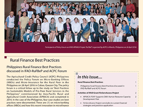 APRACA Newsletter Vol. 3 Issue 2