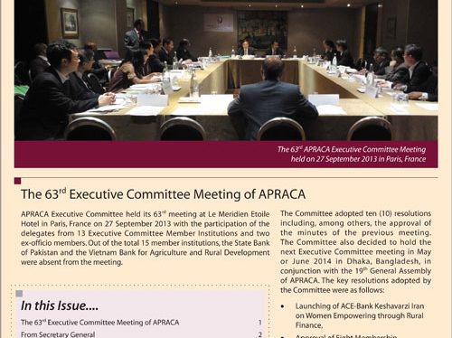 APRACA Newsletter Vol.1 Issue 1