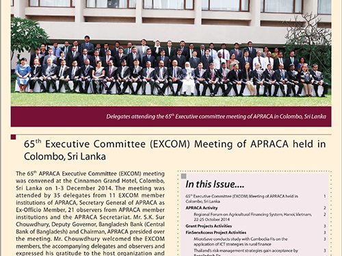 APRACA Newsletter Vol. 2 Issue 1