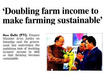 Doubling farm income to make farming sustainable