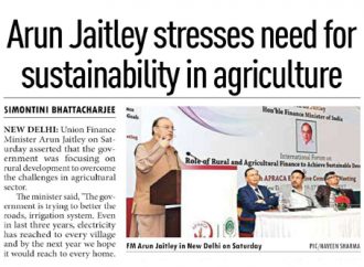 Arun Jaitley stresses need for sustainability in agriculture