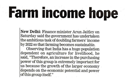 Farm income hope