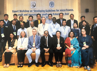Delegates of the FAO-APRACA experts workshop on developing guidelines for financial services to small scale fishers in Asia held in Bangkok during 7-9 May 2019