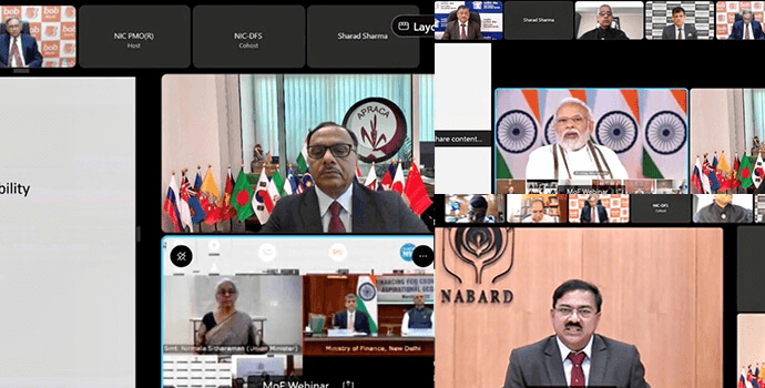 APRACA Chairman (Dr. G R Chintala) and Secretary General (Dr. Prasun Kumar Das) joined the expert panel of the Webinar on ‘Budget 2022-23’ inaugurated by the Hon’ble Prime Minister of India Mr. Narendra Modi and Hon’ble Finance Minister, Ms. Nirmala Sitharaman.