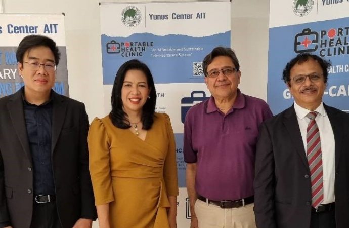 APRACA Secretariat Team with Yunus Center, Asian Institute of Technology Team.